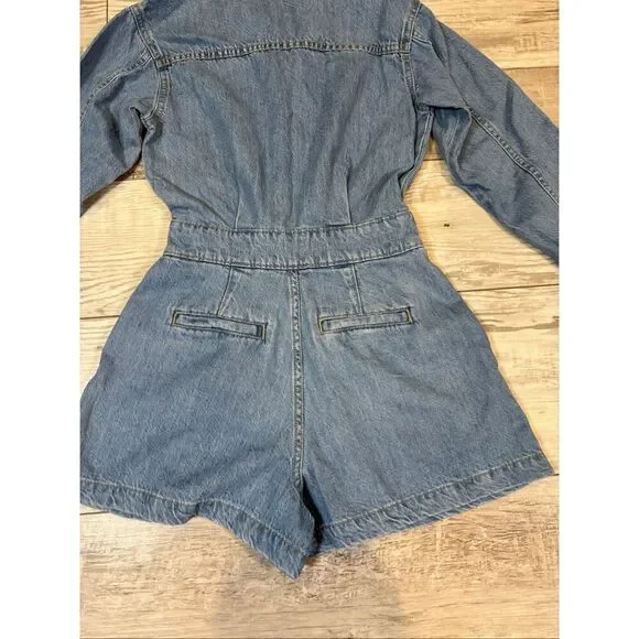 Universal Thread jean/denim one piece, short romper size 00 - Picture 11 of 12